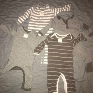 Four burts bees long sleeve  romper-jumpsuit